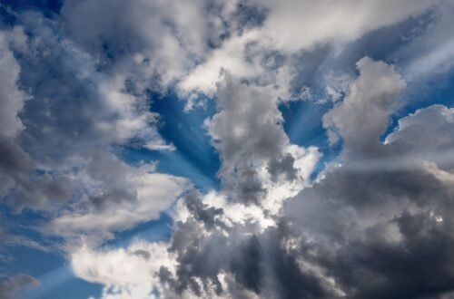 heaven, clouds, blue, nature, cloud shape, radiant, shine, sunbeams